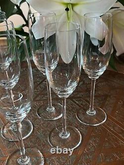Lot de 6 flûtes à champagne Cristal Saint Louis modèle Eurydice signées TBE