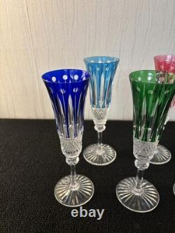 Lot de 6 flûtes à champagne modèle Tommy cristal Saint Louis (prix du lot)