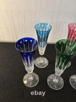 Lot de 6 flûtes à champagne modèle Tommy cristal Saint Louis (prix du lot)