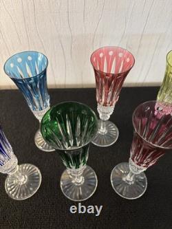 Lot de 6 flûtes à champagne modèle Tommy cristal Saint Louis (prix du lot)