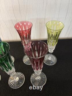 Lot de 6 flûtes à champagne modèle Tommy cristal Saint Louis (prix du lot)