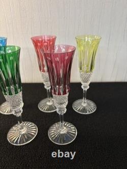 Lot de 6 flûtes à champagne modèle Tommy cristal Saint Louis (prix du lot)