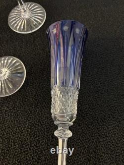 Lot de 6 flûtes à champagne modèle Tommy cristal Saint Louis (prix du lot)