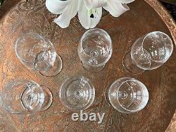 Lot de 6 verres à eau Cristal Saint Louis modèle Eurydice signés excellent état