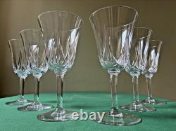 Lot de 6 verres à eau en cristal Saint Louis signés Modèle Lasalle H 18 cm