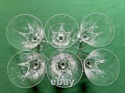 Lot de 6 verres à eau en cristal Saint Louis signés Modèle Lasalle H 18 cm