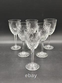 Lot de 6 verres à vin en cristal taillé style Saint-Louis Chantilly H. 18 cm