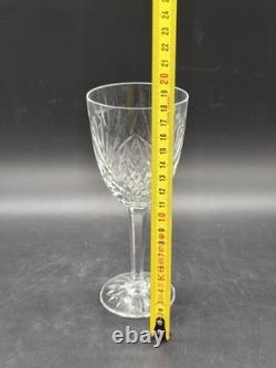 Lot de 6 verres à vin en cristal taillé style Saint-Louis Chantilly H. 18 cm