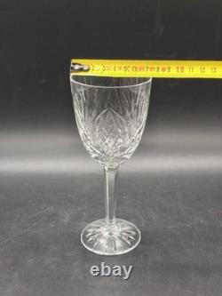 Lot de 6 verres à vin en cristal taillé style Saint-Louis Chantilly H. 18 cm