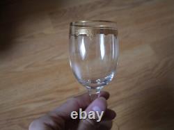 Lot de 8 verres à vin rouge en cristal gravé doré Baccarat Saint ST Louis