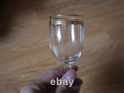 Lot de 8 verres à vin rouge en cristal gravé doré Baccarat Saint ST Louis