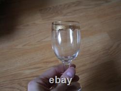 Lot de 8 verres à vin rouge en cristal gravé doré Baccarat Saint ST Louis