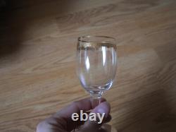 Lot de 8 verres à vin rouge en cristal gravé doré Baccarat Saint ST Louis