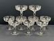 Lot De 9 Coupes &agrave; Champagne En Cristal De Baccarat / Saint Louis Grav&eacute; Xixe