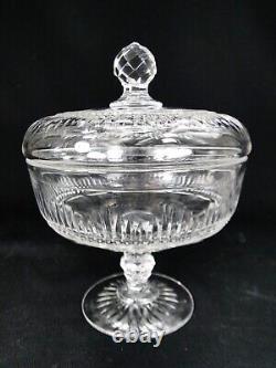 MAGNIFIQUE CONFITURIER CRISTAL ST LOUIS TAILLE COMPLET 3 PCES PARFAIT ETAT 19ème