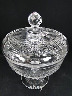 MAGNIFIQUE CONFITURIER CRISTAL ST LOUIS TAILLE COMPLET 3 PCES PARFAIT ETAT 19ème