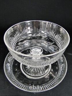 MAGNIFIQUE CONFITURIER CRISTAL ST LOUIS TAILLE COMPLET 3 PCES PARFAIT ETAT 19ème