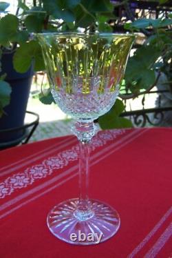 MAGNIFIQUE VERRE CRISTAL VERT CLAIR MODELE TOMMY DE SAINT-LOUIS 19,8cm