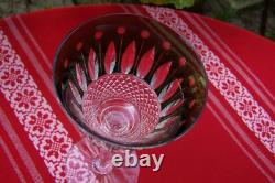 MAGNIFIQUE VERRE CRISTAL VERT MODELE TOMMY DE SAINT-LOUIS 19,8cm