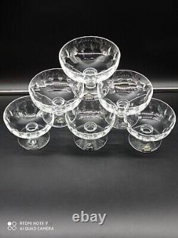 Magnifique lot de 6 Coupes à champagne en Cristal de SAINT-LOUIS, signé