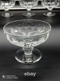 Magnifique lot de 6 Coupes à champagne en Cristal de SAINT-LOUIS, signé