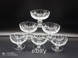 Magnifique lot de 6 Coupes à champagne en Cristal de SAINT-LOUIS, signé