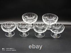 Magnifique lot de 6 Coupes à champagne en Cristal de SAINT-LOUIS, signé