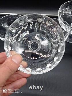 Magnifique lot de 6 Coupes à champagne en Cristal de SAINT-LOUIS, signé