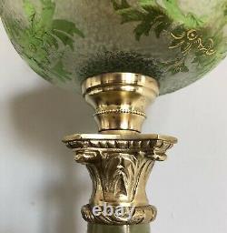 Magnifique rare LAMPE A PETROLE 1900 Cristal de SAINT-LOUIS Style Louis XVI XIXe