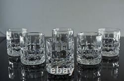 Manhattan St Louis 6 Gobelets Verres A Whisky En Cristal Taille Etiquette Signe