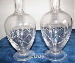 PAIRE CARAFES Cristal Taillé St LOUIS début 20 éme