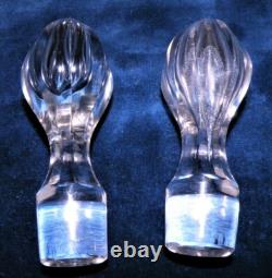 PAIRE CARAFES Cristal Taillé St LOUIS début 20 éme