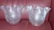 Paire Abat Jour Tulipe Globe Pour Lampe Petrole Huile Cristal Saint Louis Signe