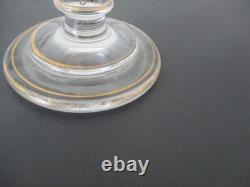 Paire De Vases En Cristal Saint Louis Modele 1080 Givre Et Dorure