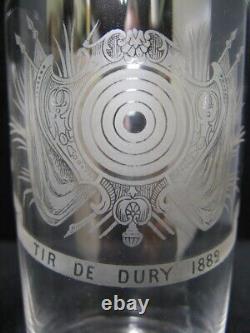 Paire De Verres Cristal Saint-louis Prix De Tir De Dury 1882