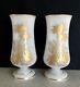 Paire Vases Opaline Savonneuse Charles X Grande Qualité St Louis Xix Cristal