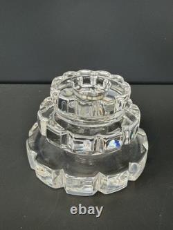 Paire de bougeoirs En Cristal Saint Louis Et Jean Sala Art Déco