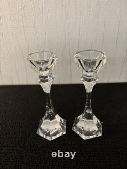 Paire de bougeoirs en cristal de Saint Louis (prix de la paire) mod1