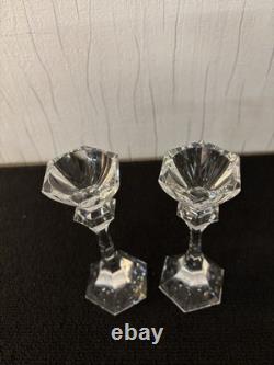 Paire de bougeoirs en cristal de Saint Louis (prix de la paire) mod1
