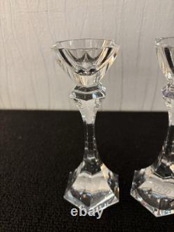Paire de bougeoirs en cristal de Saint Louis (prix de la paire) mod1