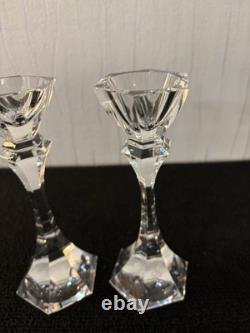 Paire de bougeoirs en cristal de Saint Louis (prix de la paire) mod1