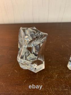 Paire de serre livre en cristal de Saint Louis (prix du lot de deux)