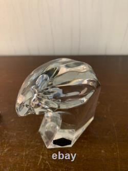 Paire de serre livre en cristal de Saint Louis (prix du lot de deux)