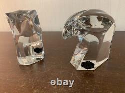 Paire de serre livre en cristal de Saint Louis (prix du lot de deux)