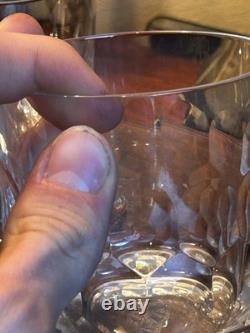 Paire de verres à whisky en cristal Saint-Louis motif nid d'abeilles