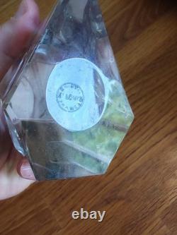 Paire têtes d'aigle cristal Saint-Louis France étiquettes d'origine 1 boîte