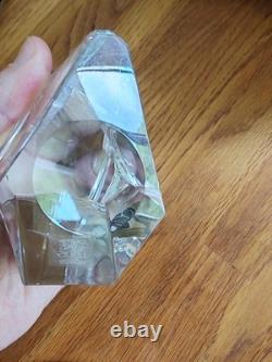 Paire têtes d'aigle cristal Saint-Louis France étiquettes d'origine 1 boîte