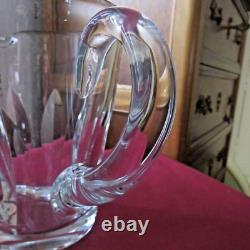 Pichet broc à eau cruche en cristal de saint louis modèle jersey signé 1