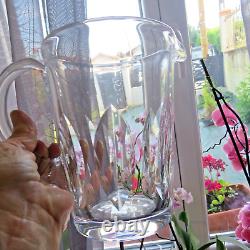 Pichet broc à eau cruche en cristal de saint louis modèle jersey signé 3