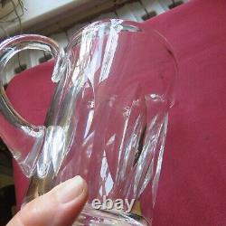 Pichet broc à eau cruche en cristal de saint louis modèle jersey signé 3